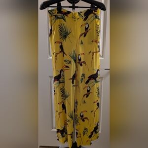 Nach Toucan Print Resort Pull-On Pants | Size L | Tropical Vacation Style